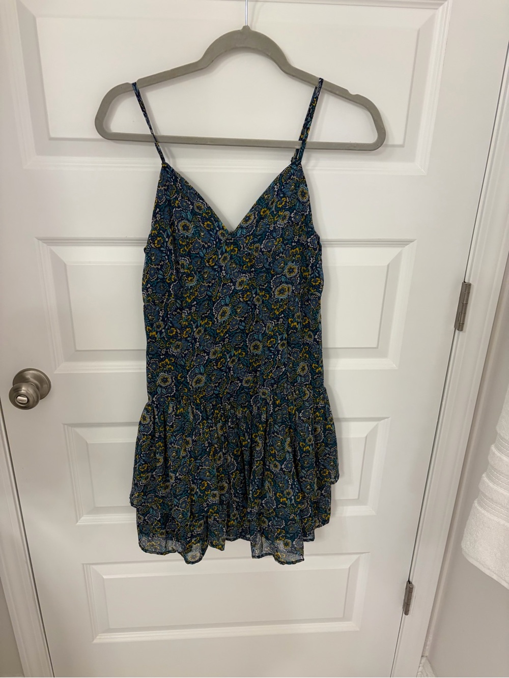 Blue Floral Mini Dress